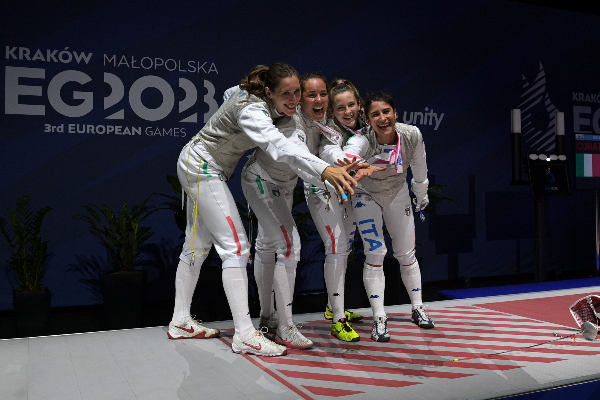 Italy won their 21st gold of the Kraków-Małopolska 2023 European Games in the women's foil team final ©Kraków-Małopolska 2023
