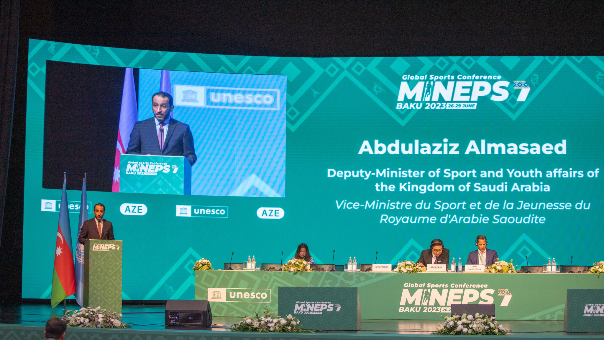 Abdulaziz Almasaed, Deputy Minister of Sport and Youth Affairs for Saudi Arabia, spoke about sport values, ethics and integrity ©MINEPS VII