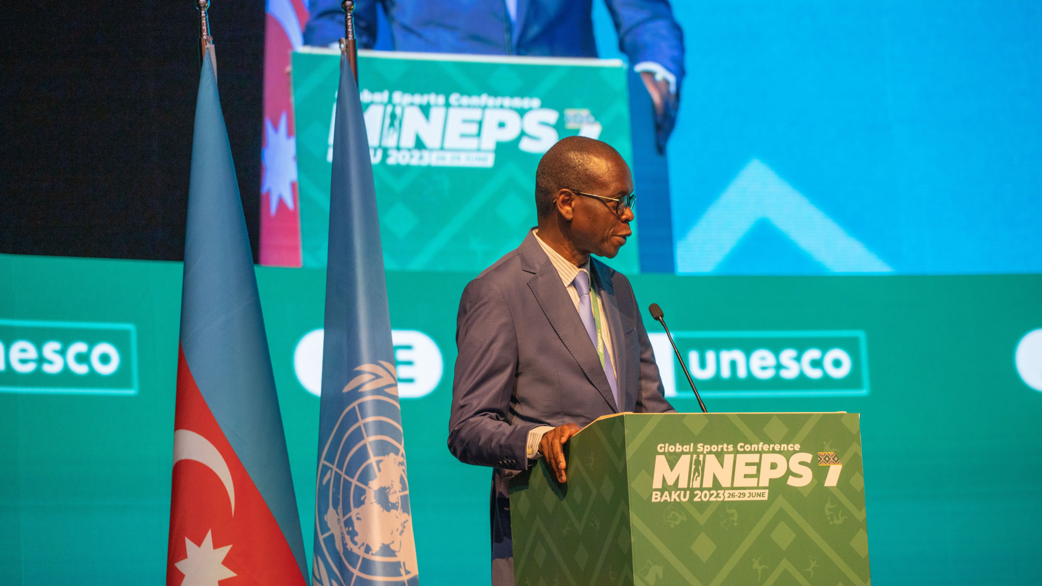 Epiphane Zoro Ballo, Minister for the Promotion of Good Governance, Capacity Building and the Fight against Corruption for Ivory Coast, gave a speech ©MINEPS VII