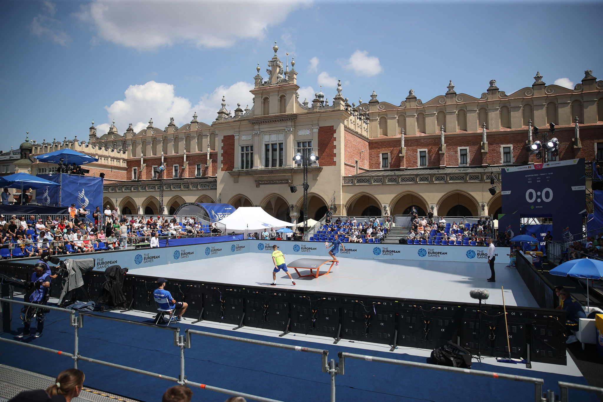 Teqball was the second sport at the European Games held on the Main Square in Kraków, following on from padel on Sunday ©Kraków-Małopolska 2023