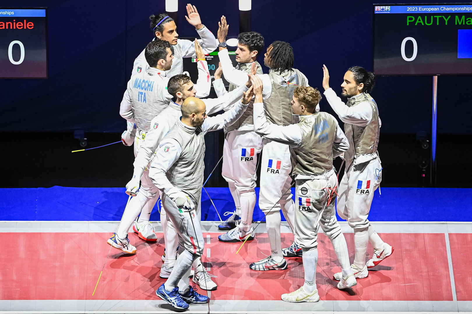 Italy overcame France in the final of the men's team foil fencing event ©Kraków-Małopolska 2023