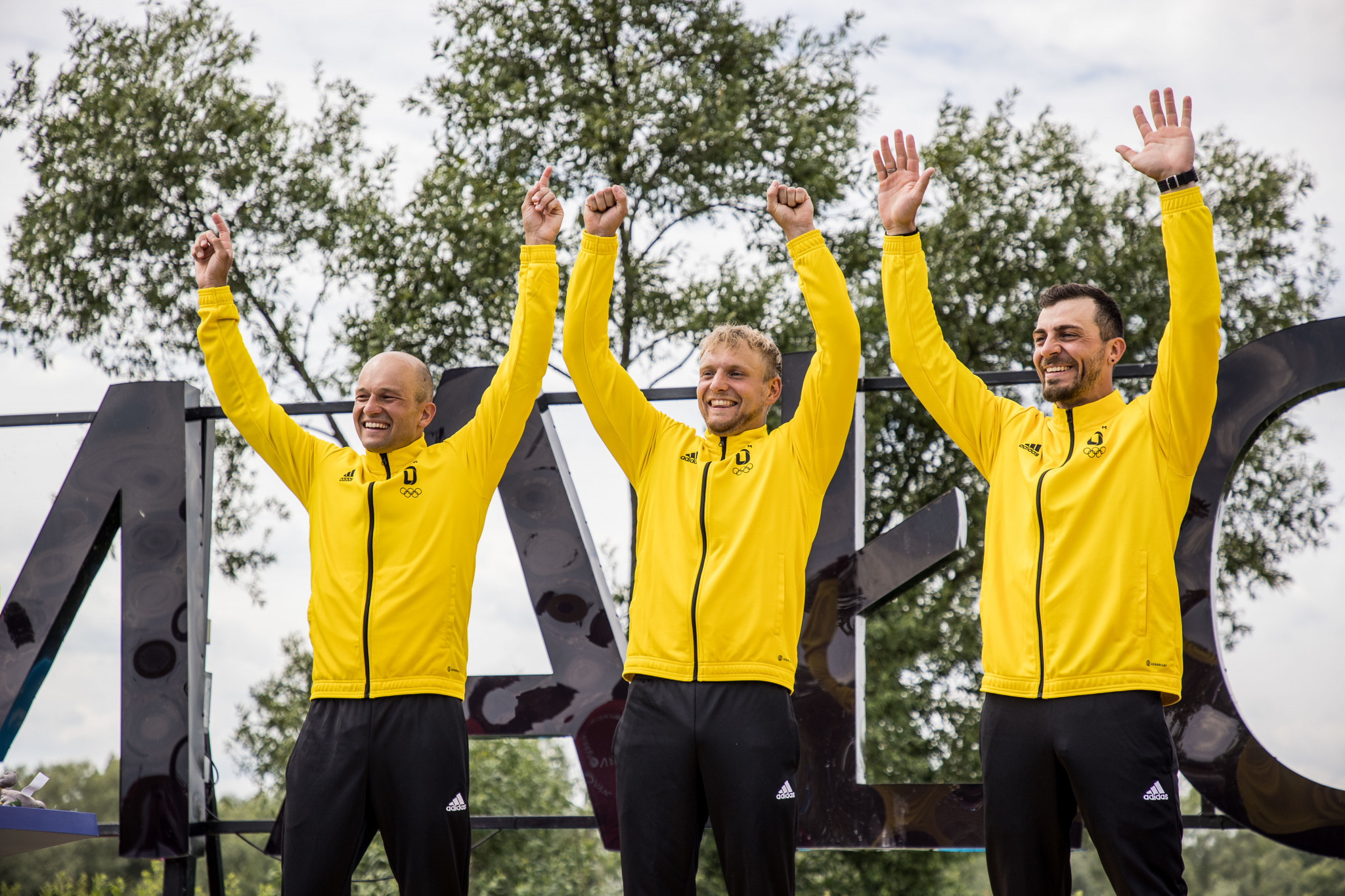 Germany won the first gold of the day at the European Games in the men's C1 team canoe slalom event ©Kraków-Małopolska 2023