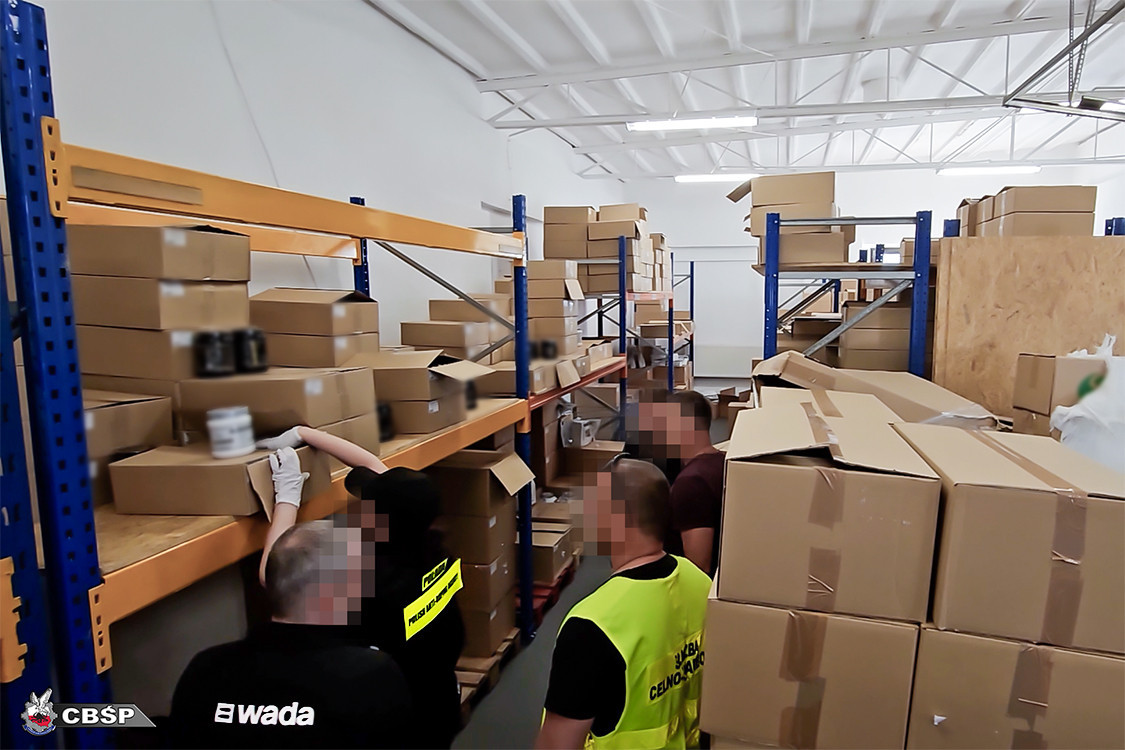 WADA and POLADA provided support to law enforcement agencies with the raids on 10 warehouses across three countries ©Polish Central Investigation Bureau of Police,