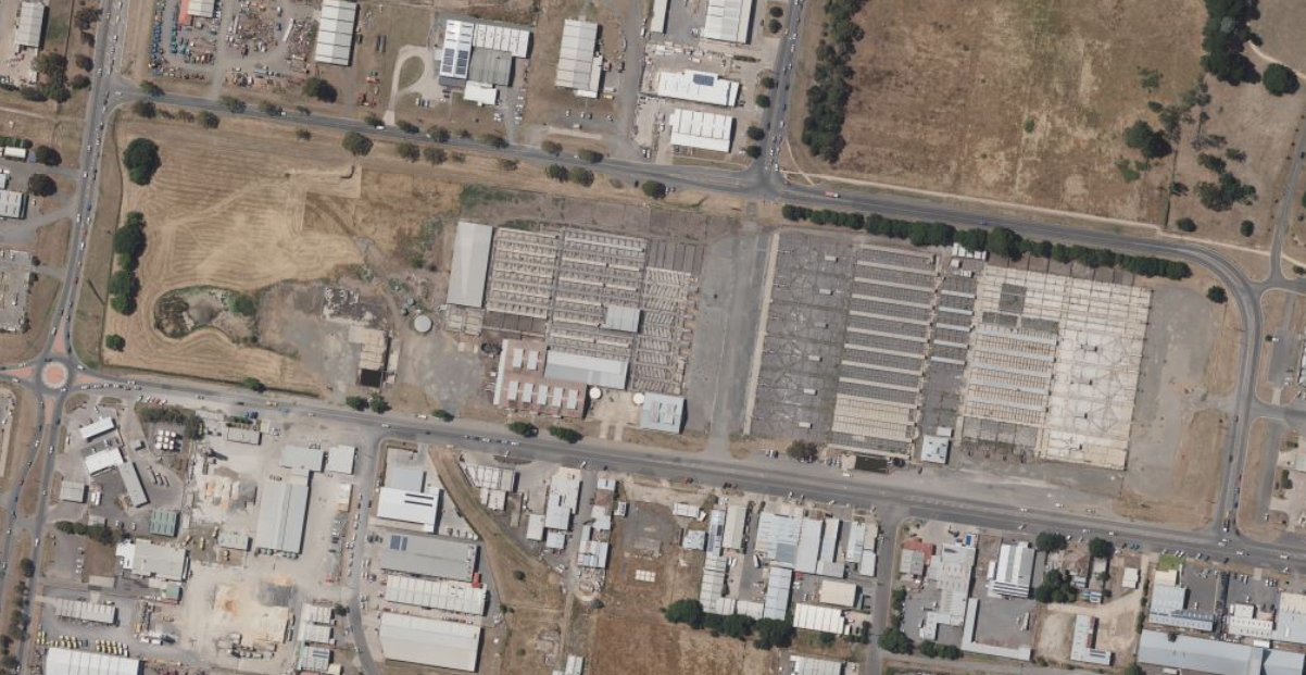 The former sale yards on Latrobe Street in Ballarat were to be transformed into a 1,800-bed Athletes' Village after Victoria 2026 ©Google Maps