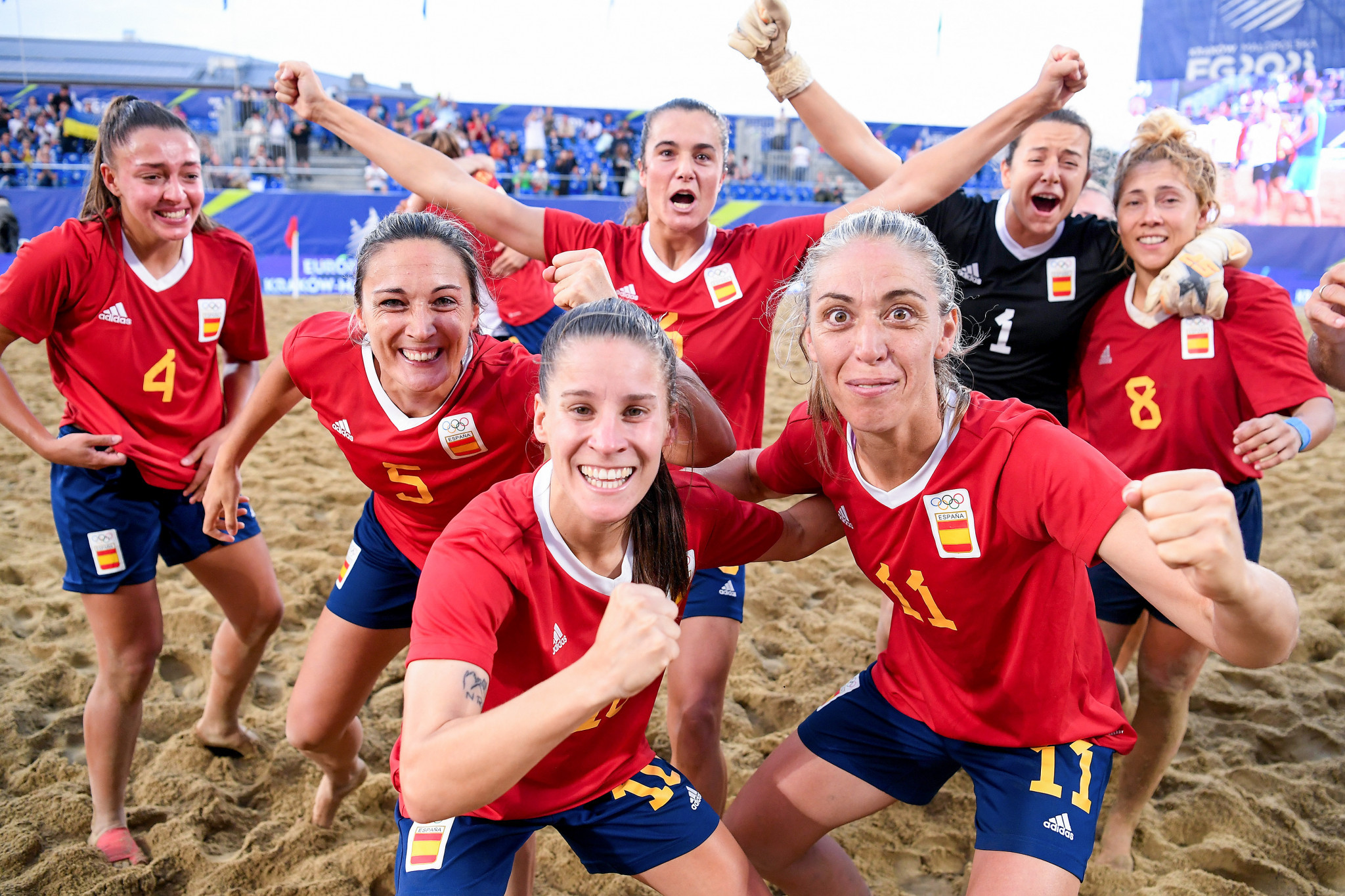 Spain won women's beach soccer gold on penalties after a dramatic 2-2 draw against Ukraine ©Kraków-Malopolska 2023