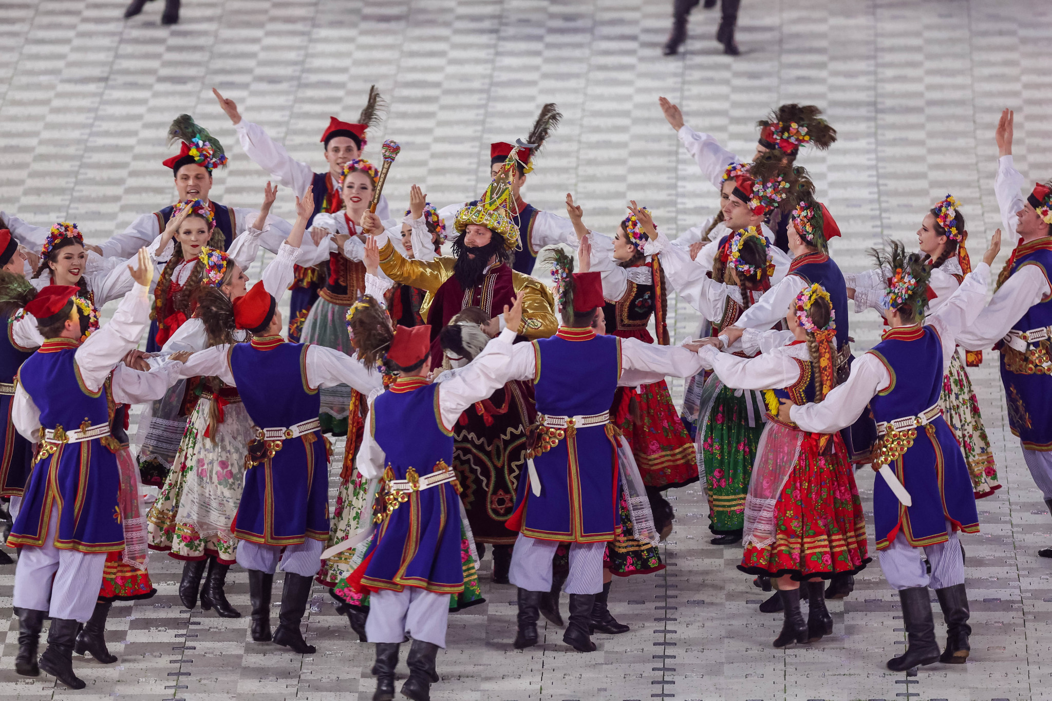 Folk dancing provided one of the cultural elements of the Closing Ceremony ©Kraków-Małopolska 2023