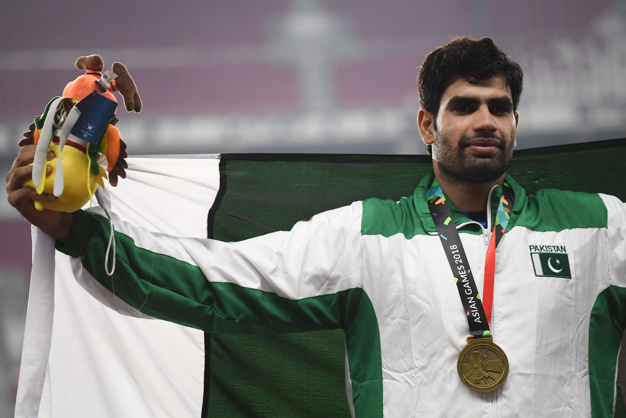 Arshad Nadeem was one of Pakistan's four bronze medallists at the 2018 Asian Games, with his medal coming in the men's javelin throw ©Getty Images  