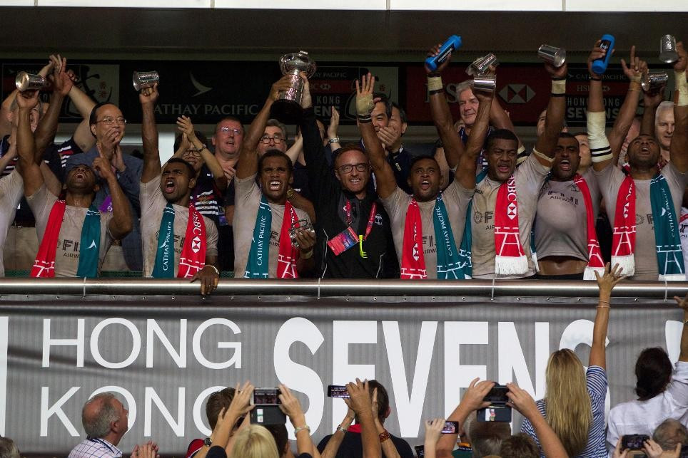 Fiji successfully defended their Hong Kong Sevens title with victory over New Zealand in a repeat of the 2015 final ©World Rugby