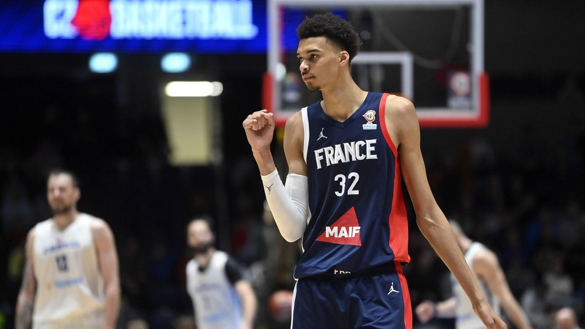 Victor Wembanyama, a first draft pick for the San Antonio Spurs in the NBA, may well play for France in the Olympic basketball tournament at Lille ©Getty Images
