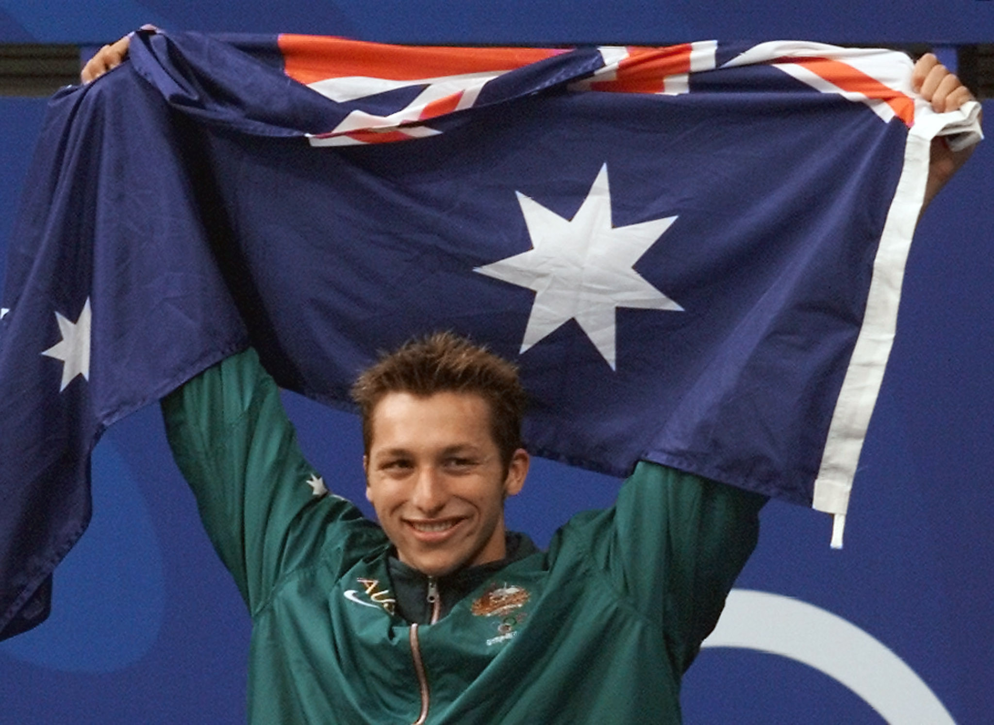 Ian Thorpe's three gold medals in the pool at the Sydney 2000 Olympics made him a hero throughout Australia ©Getty Images