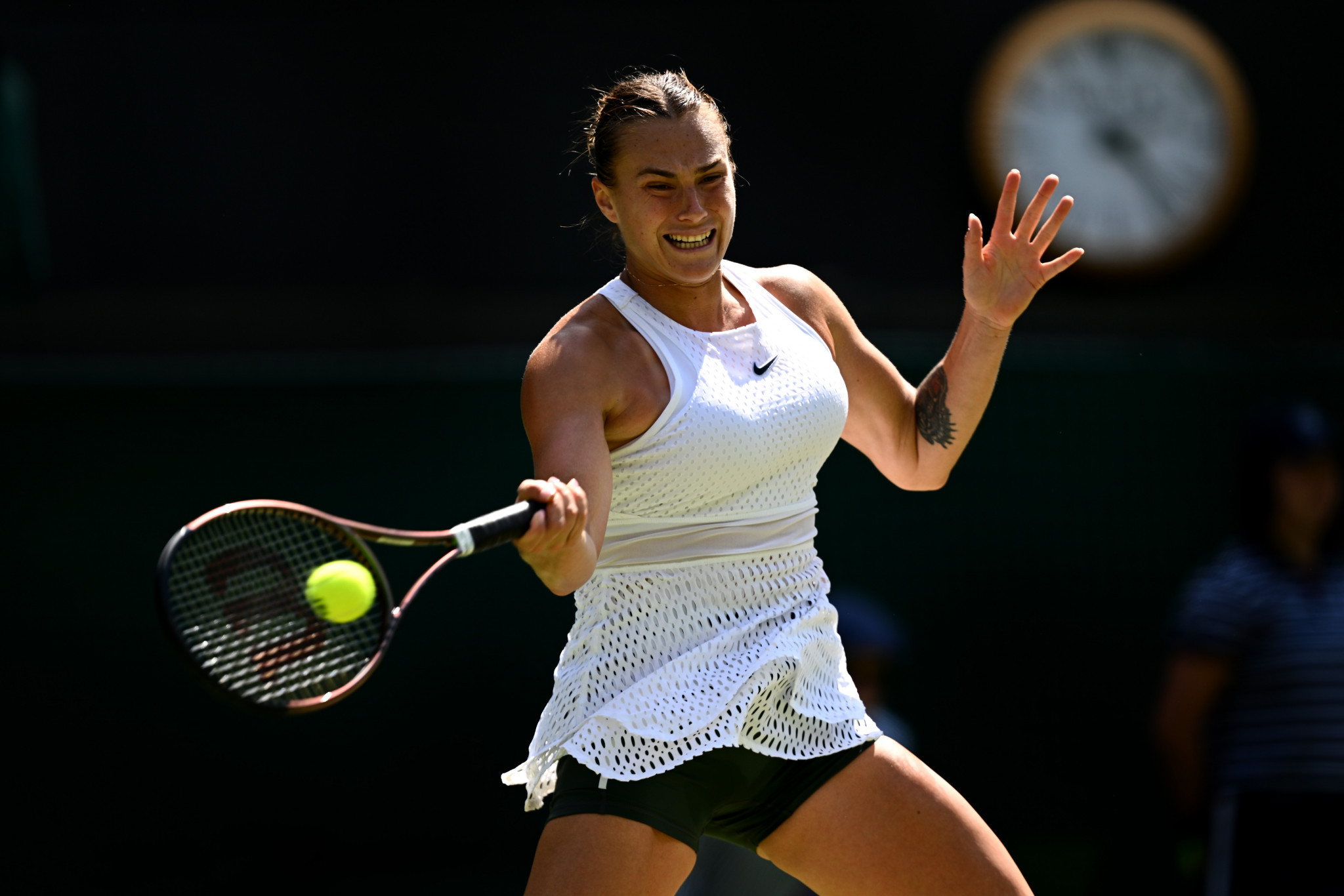 Second seed Aryna Sabalenka of Belarus recovered well to despatch French world number 42 Varvara Gracheva 2-6, 7-5, 6-2 ©Getty Images