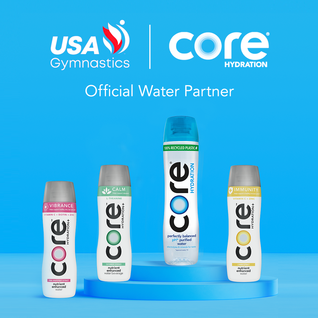 USA Gymnastics secures partnership with Core Hydration to aid Paris 2024 preparation
