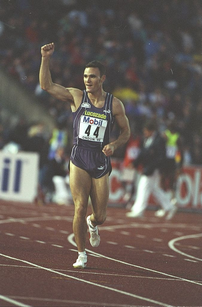 David Grindley wins the 1993 IAAF Grand Prix Final at Crystal Palace - but after this high point his ambitions had to be realised in the skies ©Getty Images