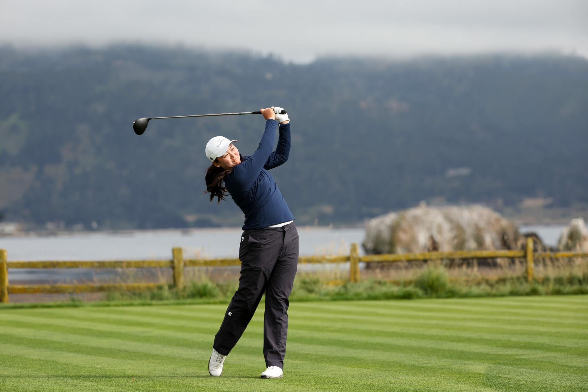 Allisen Corpuz's two birdies in the first three holes helped propel her to victory at Pebble Beach Golf Links ©Getty Images