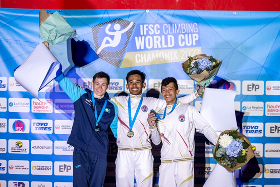 Indonesia win double speed gold at Sport Climbing World Cup in Chamonix