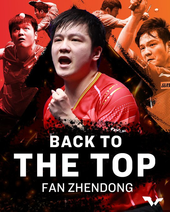 Fan Zhendong's top ranking was only usurped for a matter of days ©WTT