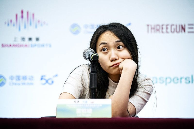 Lei Tingjie downplayed any chance of gaining a home advantage in the second half of the FIDE Women's World Championship Match, which is taking place in her birthplace Chongqing ©FIDE/Stev Bonhage