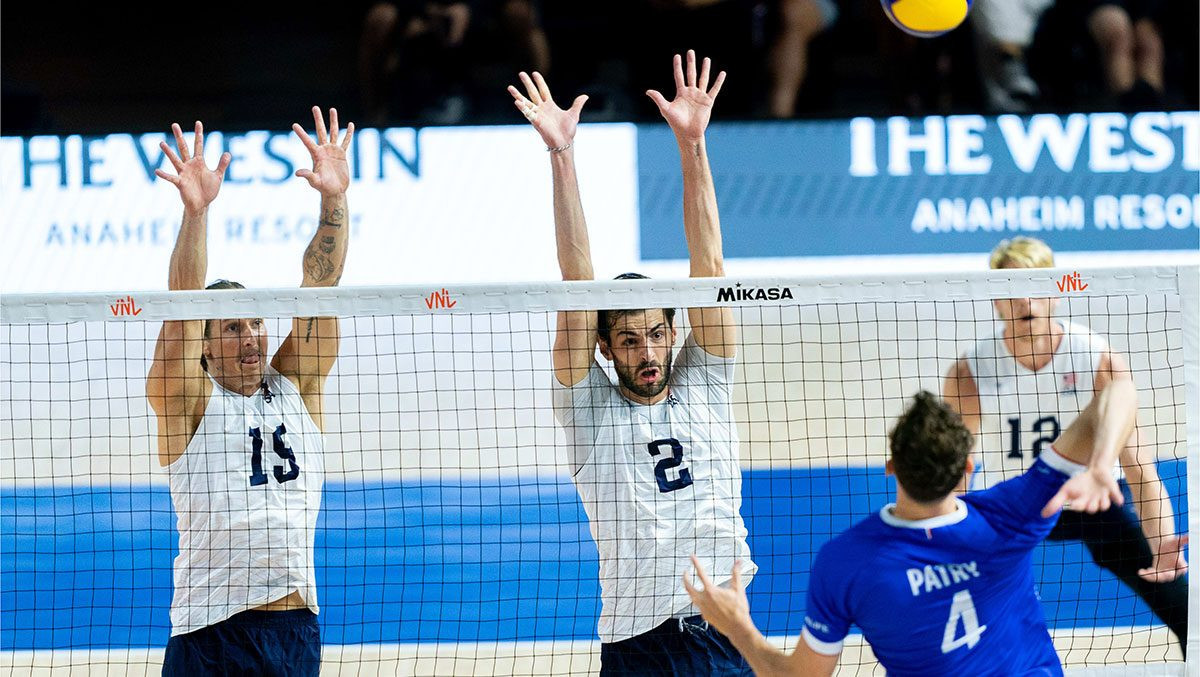  The United States finished the group stages of the 2023 FIVB Men's Nations League on top with 31 points after week three ©USA Volleyball