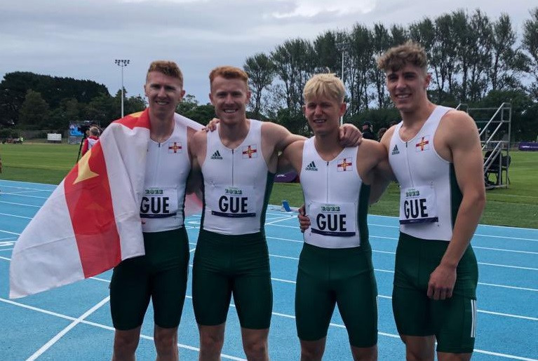 Guernsey captured the men’s 4x400m relay title on a successful final day of athletics ©Guernsey Island Games Association