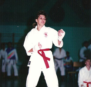Nicole Poirier won one of Canada's only two medals in karate at the Pan American Games, lifting the title in the over-53kg category at Mar del Plata in 1995 ©Facebook