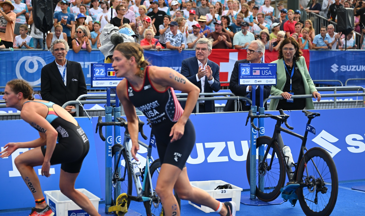 IOC President Thomas Bach says he could see the super-sprint format at the Olympic Games in the future, but not during his Presidency ©World Triathlon