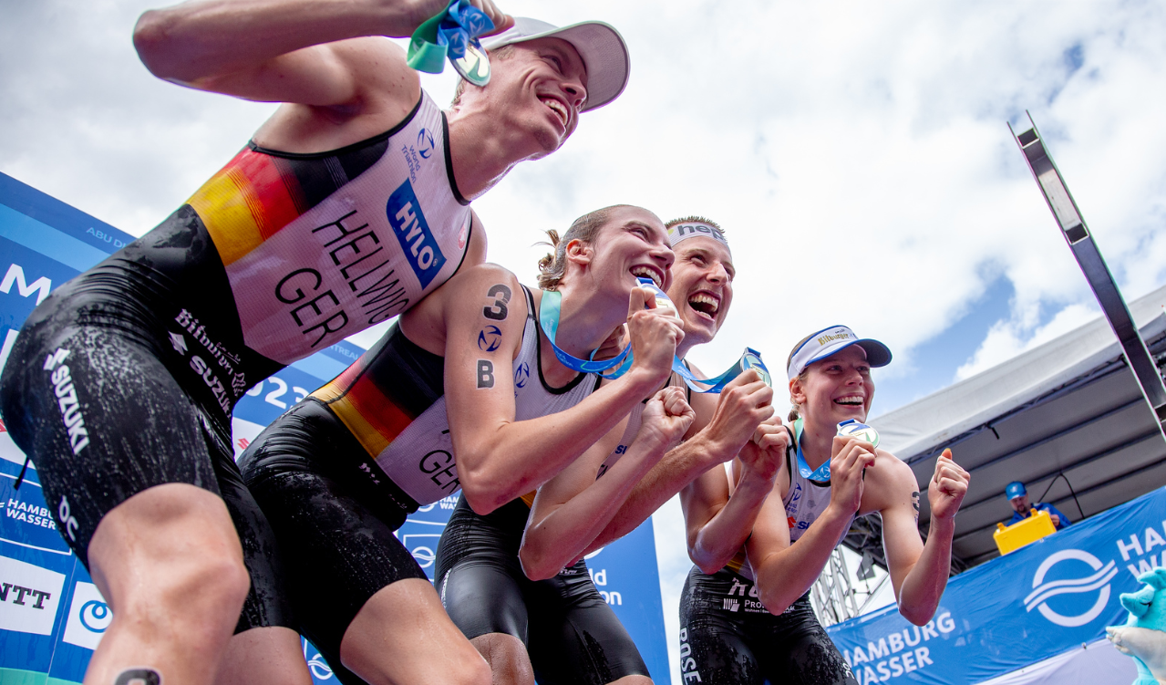 The result marked Germany's first mixed relay triumph since 2013 ©World Triathlon