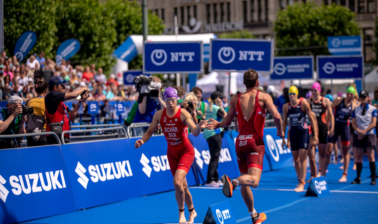 Switzerland made up the top three with a bronze medal-worthy time of 1:22:35 ©World Triathlon
