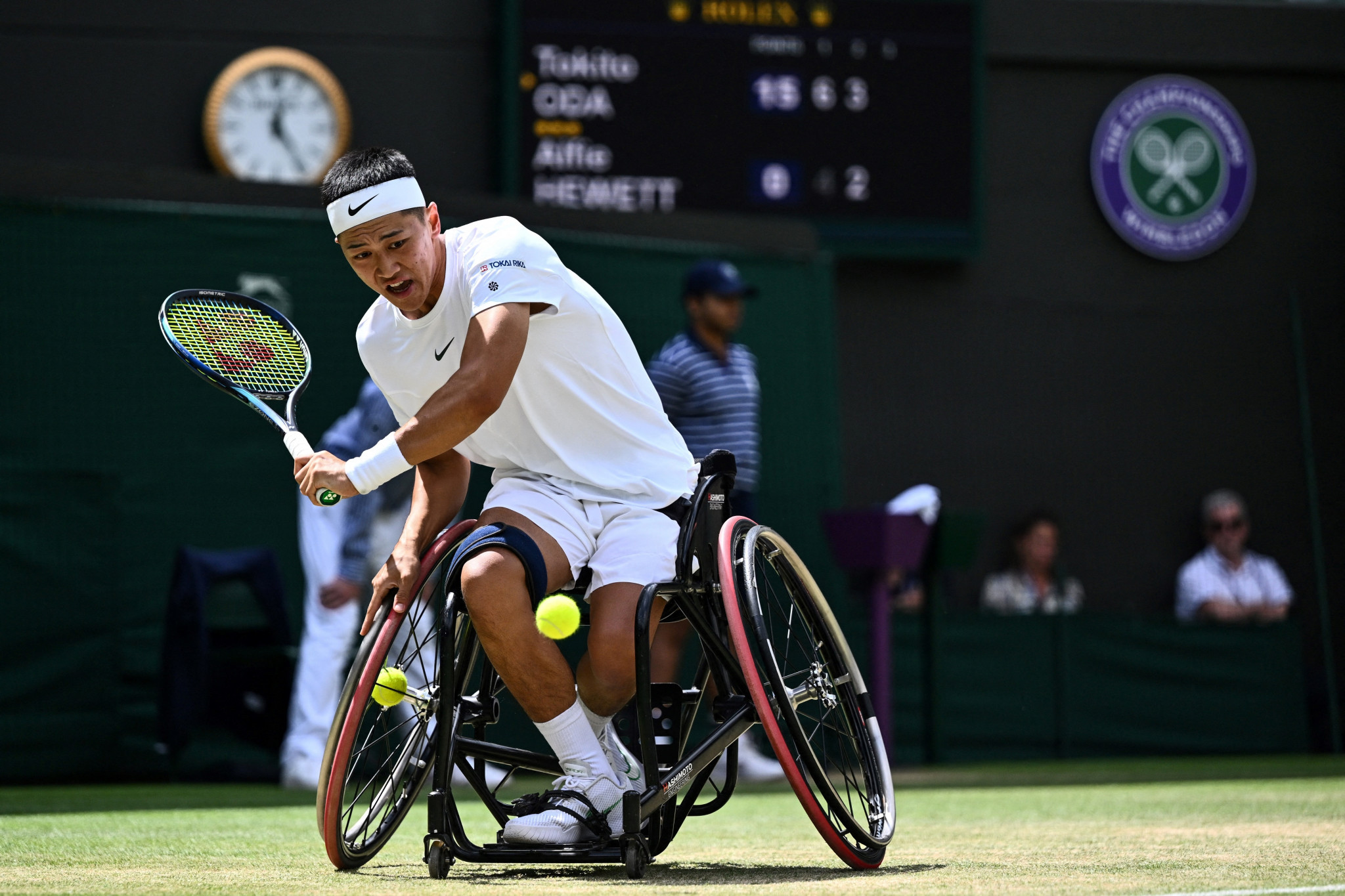 Tokito Oda of Japan made history by becoming the youngest winner of the men's wheelchair singles title at the age of 17 ©Getty Images