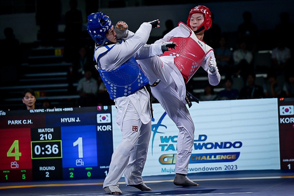Park Chan-hau topped a South Korea one-two-three in the men's over-80kg division ©World Taekwondo