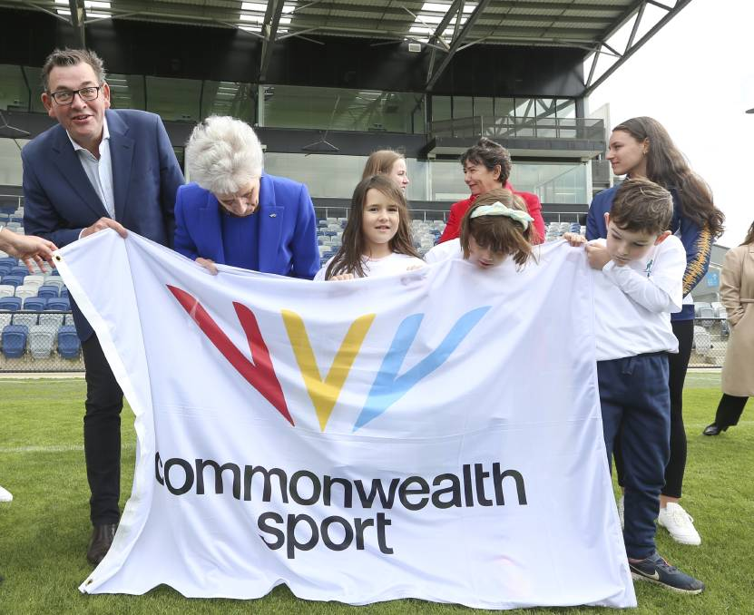 Daniel Andrews, left, has defended the origianl budget of AUD$2.6 billion released when Victoria was awarded the 2026 Commonwealth Games last year ©Victoria Government