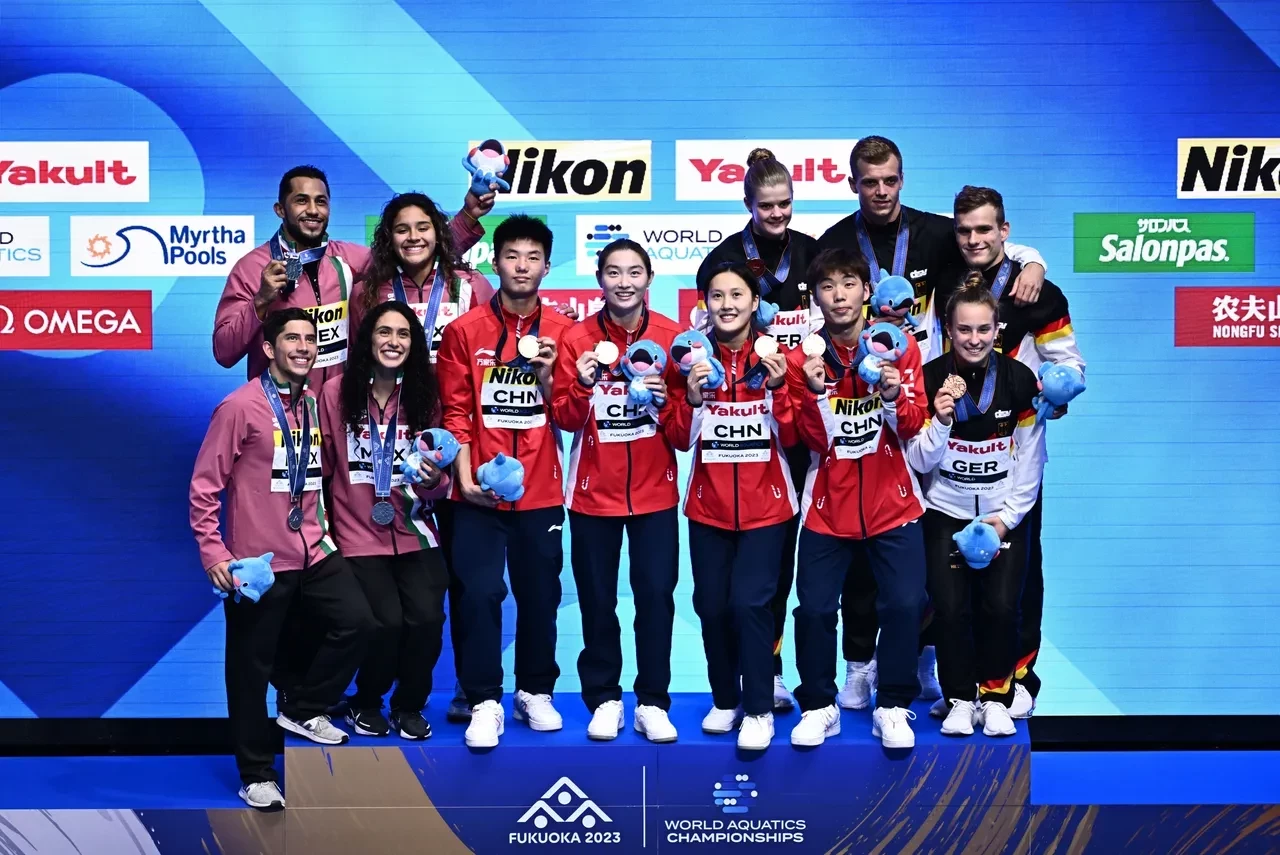 China are on course for a clean sweep of diving gold medals after victory in the mixed team final ©World Aquatics