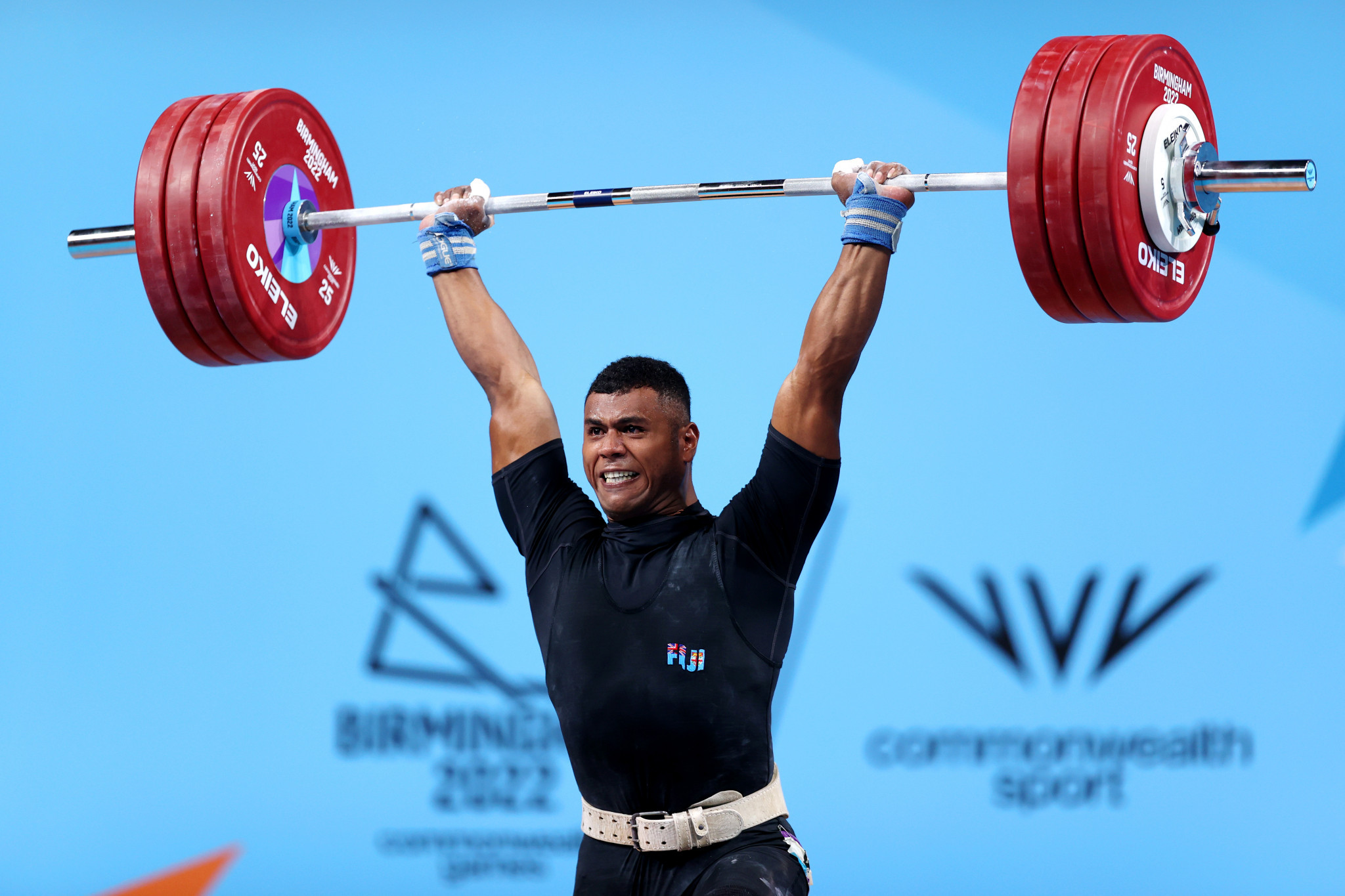 Fiji had its first male winner at the Commonwealth Championships since 2007 when Taniela Rainibogi took the 109kg on 163-200-363 ©Getty Images