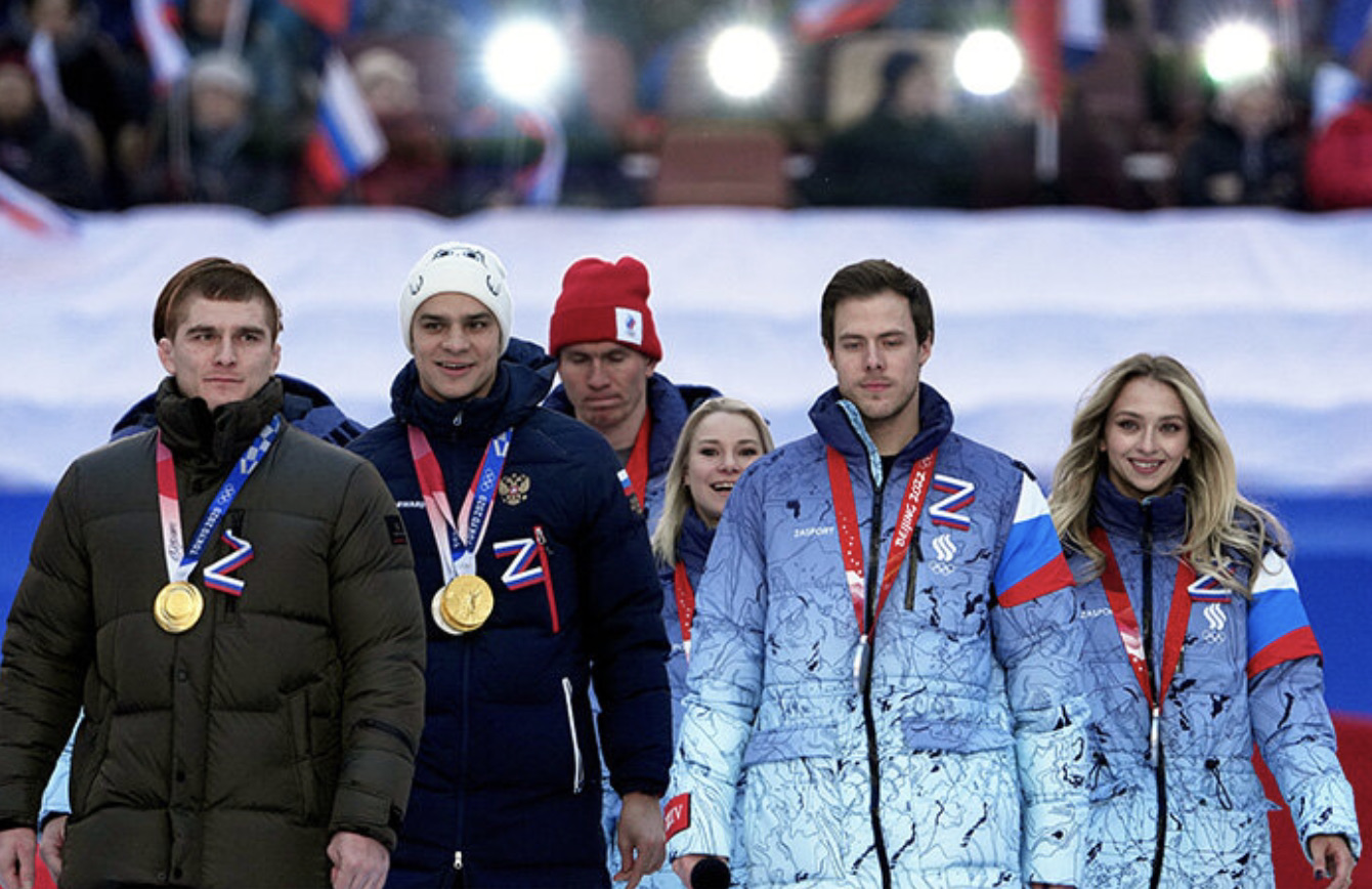 Olympic medal-winning athletes are useful tools to promote Russian political interests ©YouTube