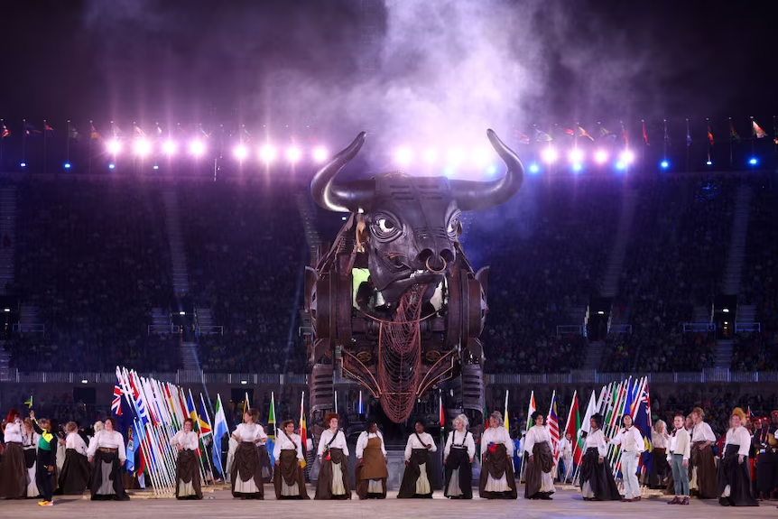 The giant bull from the Birmingham 2022 Opening Ceremony stole the show and became a symbol of a great event ©Getty Images