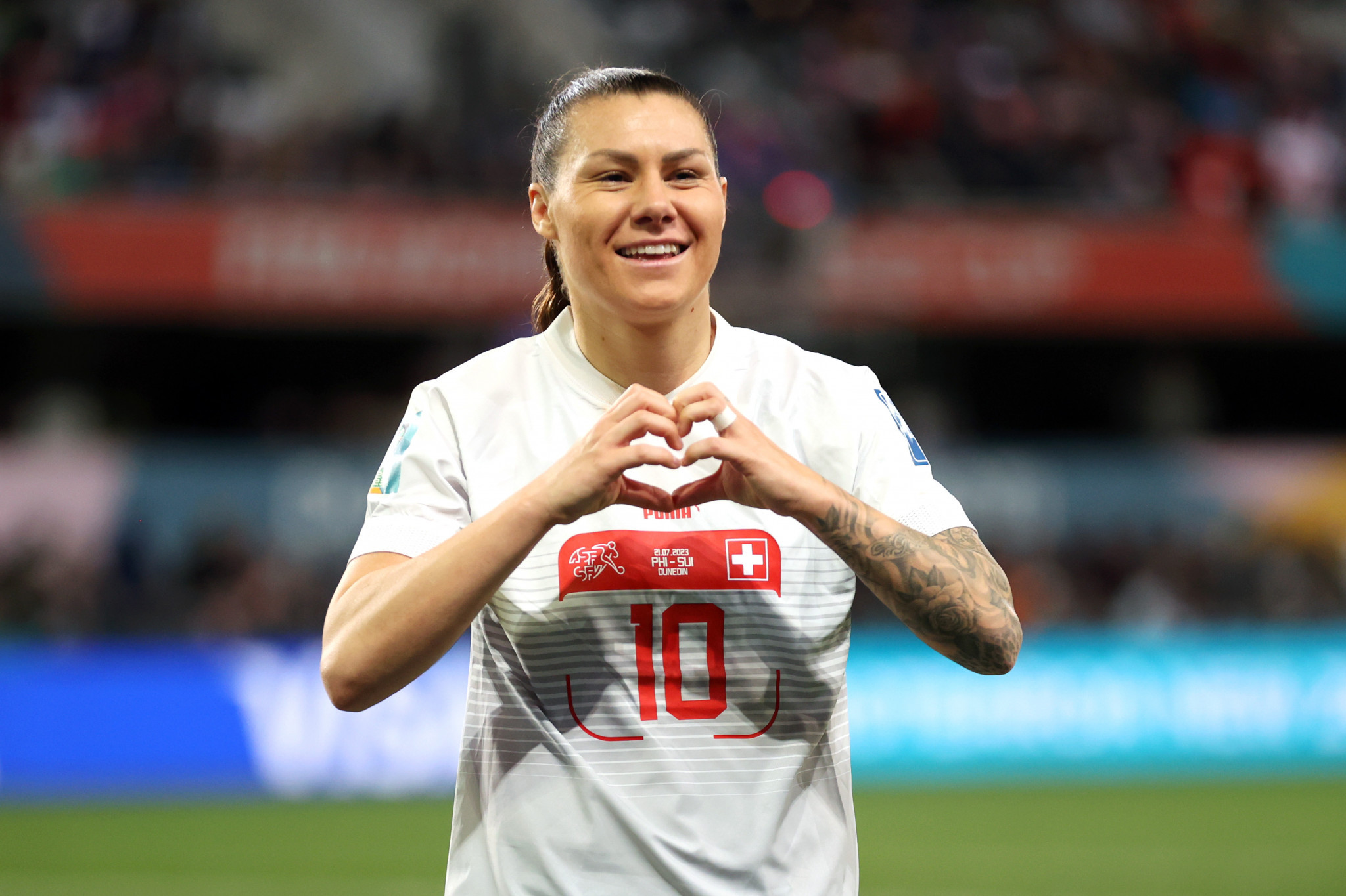 Swiss star Ramona Bachmann grabbed her side's first goal of the FIFA Women's World Cup with a penalty on the stroke of half-time against the Philippines ©Getty Images