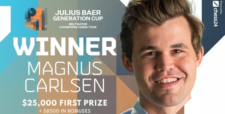 Norway's Magnus Carlsen will be returning to defend his title in the Julius Baer Generation Cup ©Champions Chess Tour
