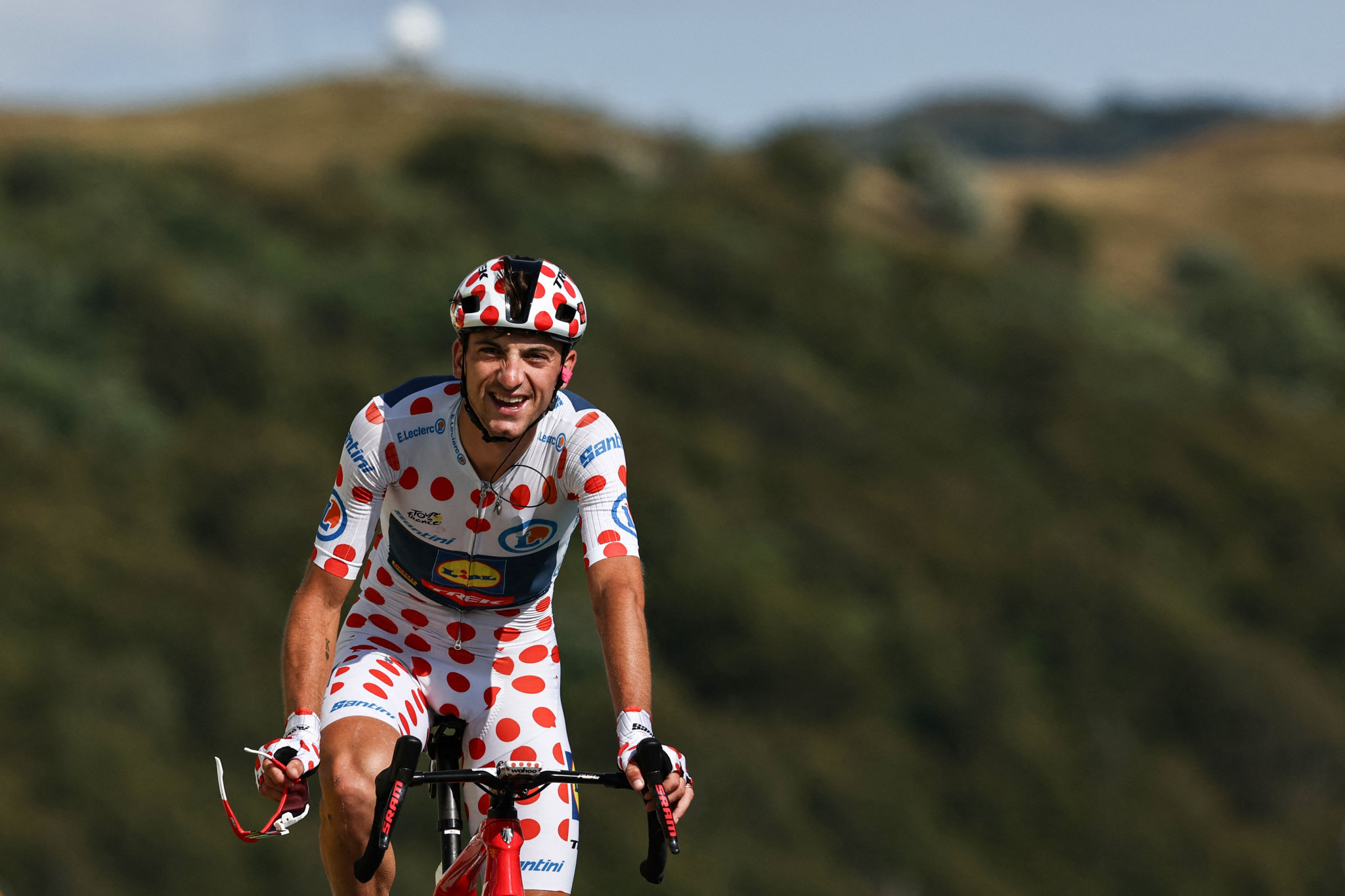 Italy's Giulio Ciccone sealed the polka dot jersey for topping the mountain classification ©Getty Images