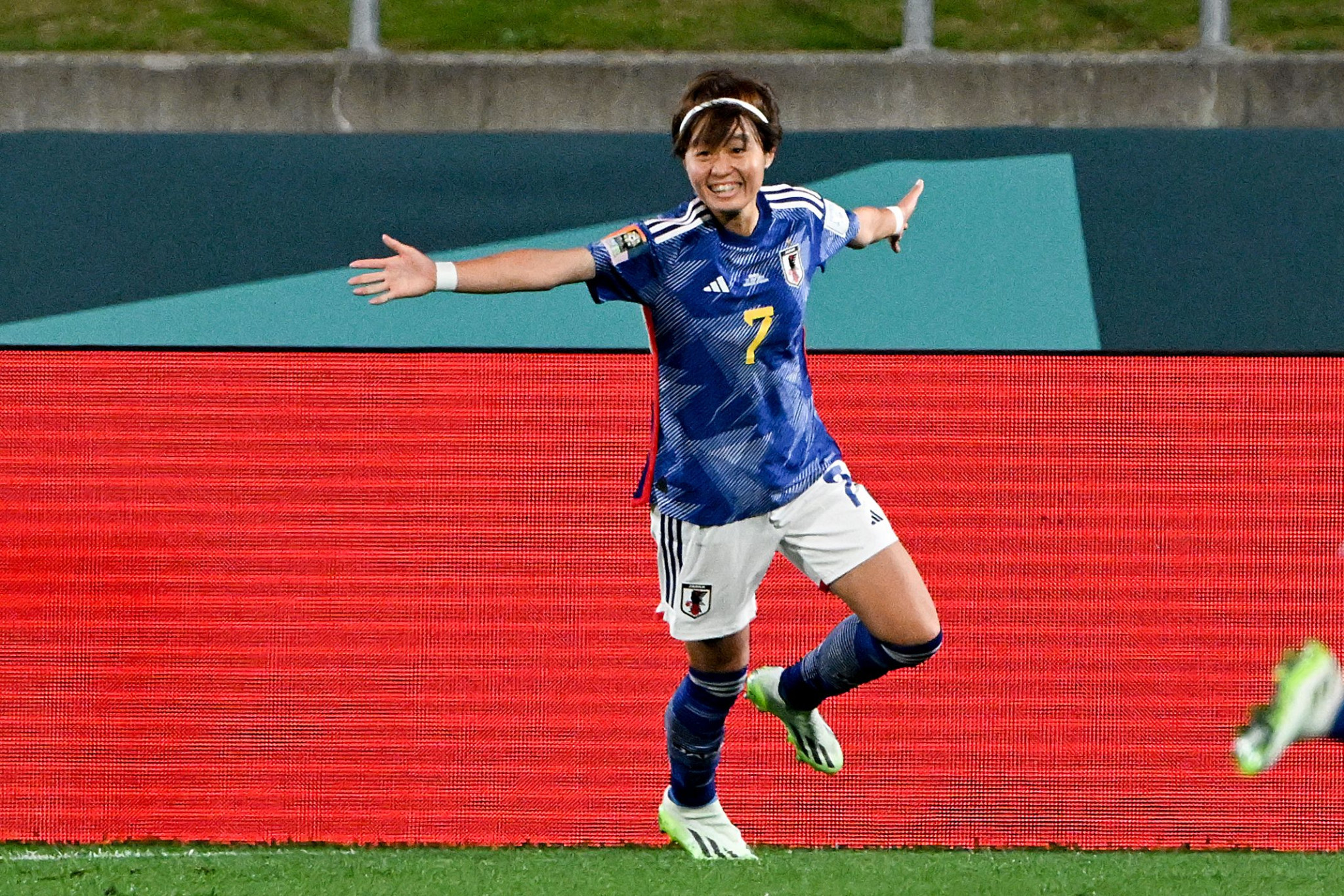 Hinata Miyazawa scored twice for 2011 winners Japan as they recorded the biggest win of the tournament so far 5-0 against Zambia ©Getty Images