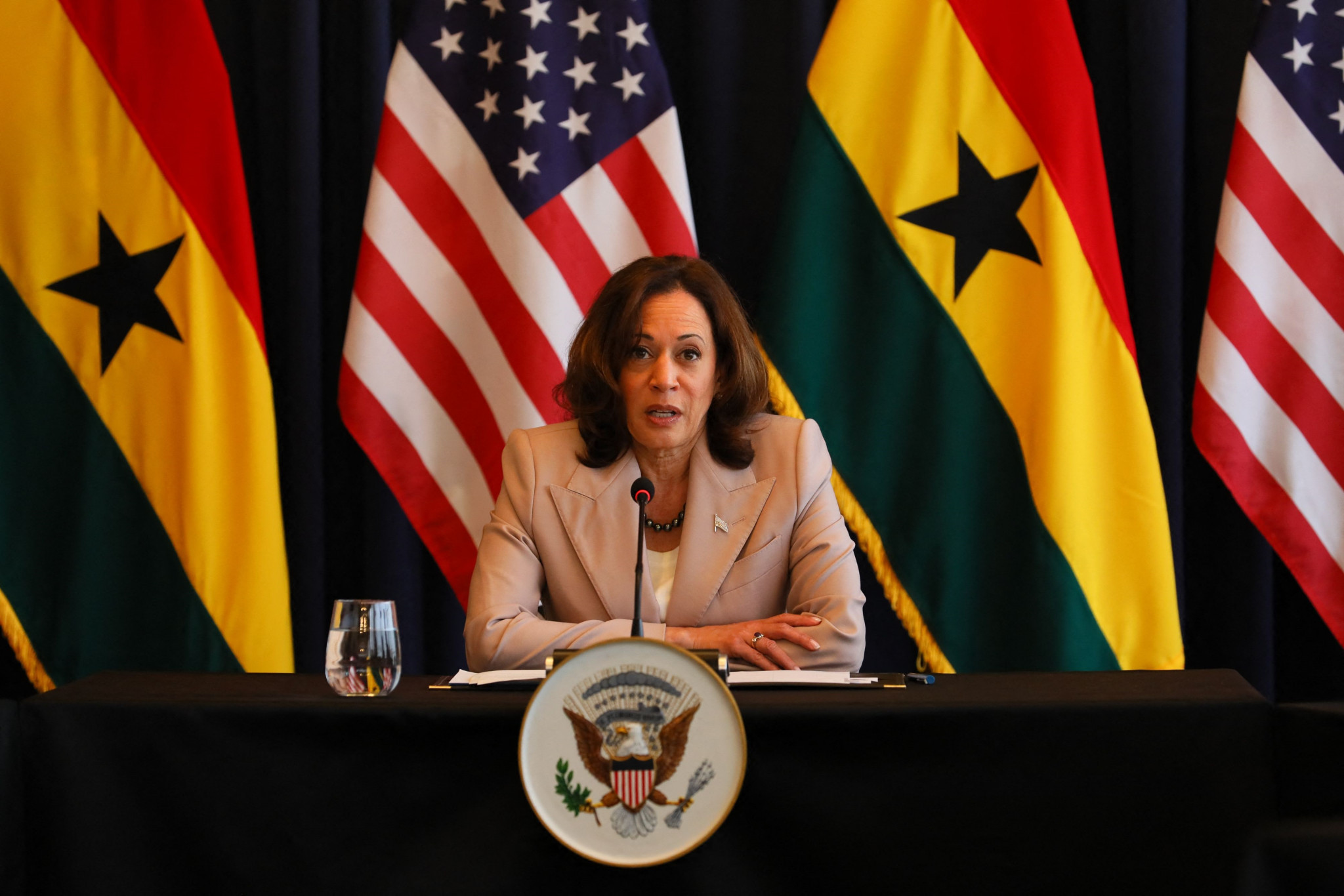 United States vice-president Kamala Harris slammed plans to criminalise same-sex relationships during a visit to Accra earlier this year ©Getty Images