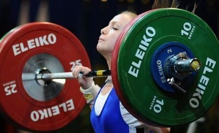 Romania's Cristina Iovu returned from a doping ban to win the gold medal in the 53kg category at the European Weightlifting Championships ©Getty Images