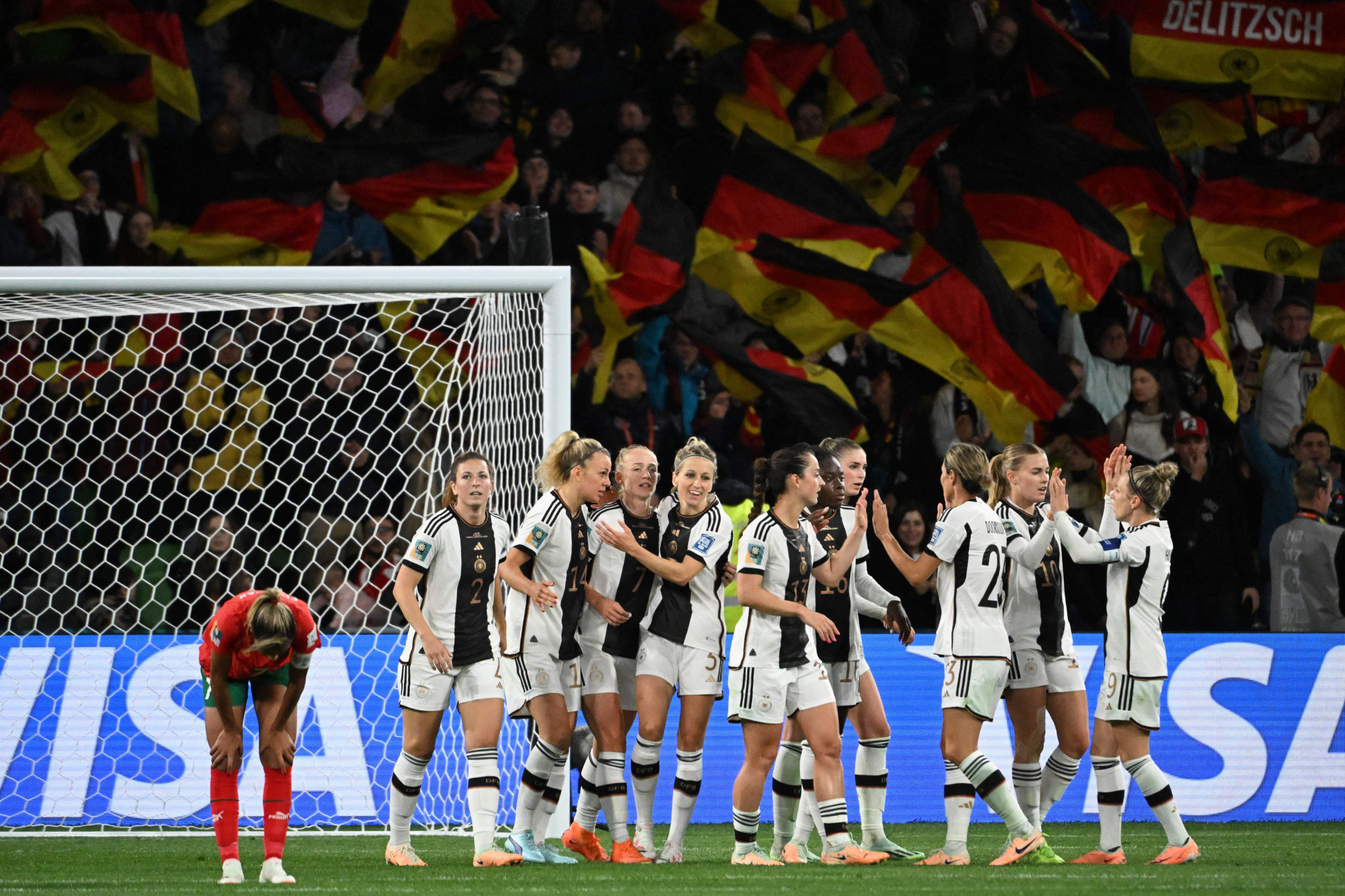 World number two side Germany recorded the biggest win of the FIFA Women's World Cup so far with their 6-0 thrashing of Morocco in Melbourne ©Getty Images
