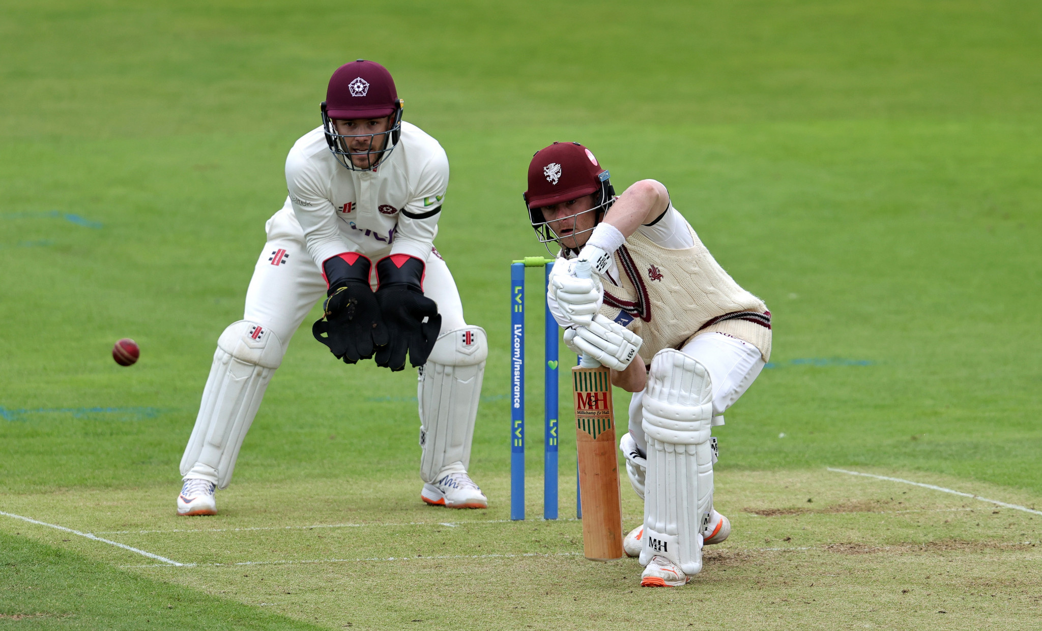 Somerset skipper Tom Abell, right, is to feature for Welsh Fire Men in the third season of The Hundred ©Getty Images 