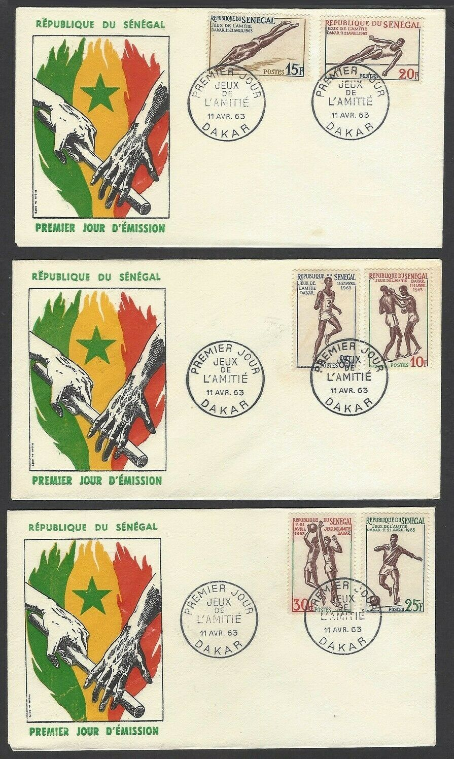 The second edition of the Friendship Games took place in Senegal's capital Dakar in 1961 ©ebay 