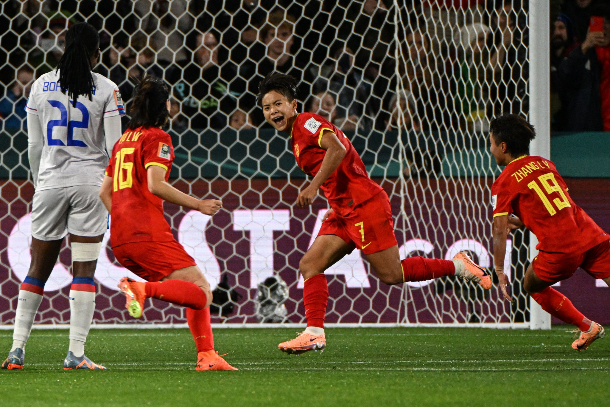 Despite being a woman down, Wang Shuang's 74th-minute penalty bagged the points for China  ©Getty Images