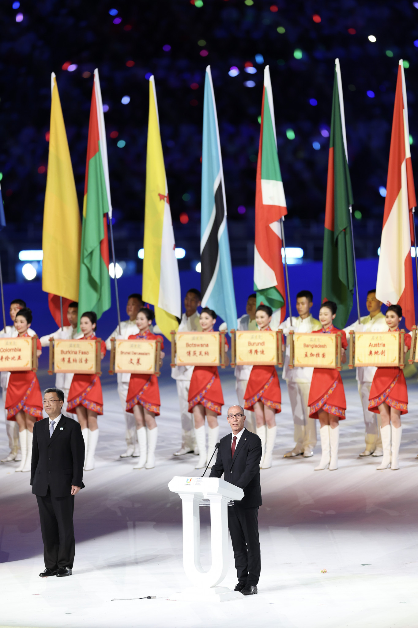FISU Acting President Leonz Eder praised athletes for their patience, and said 