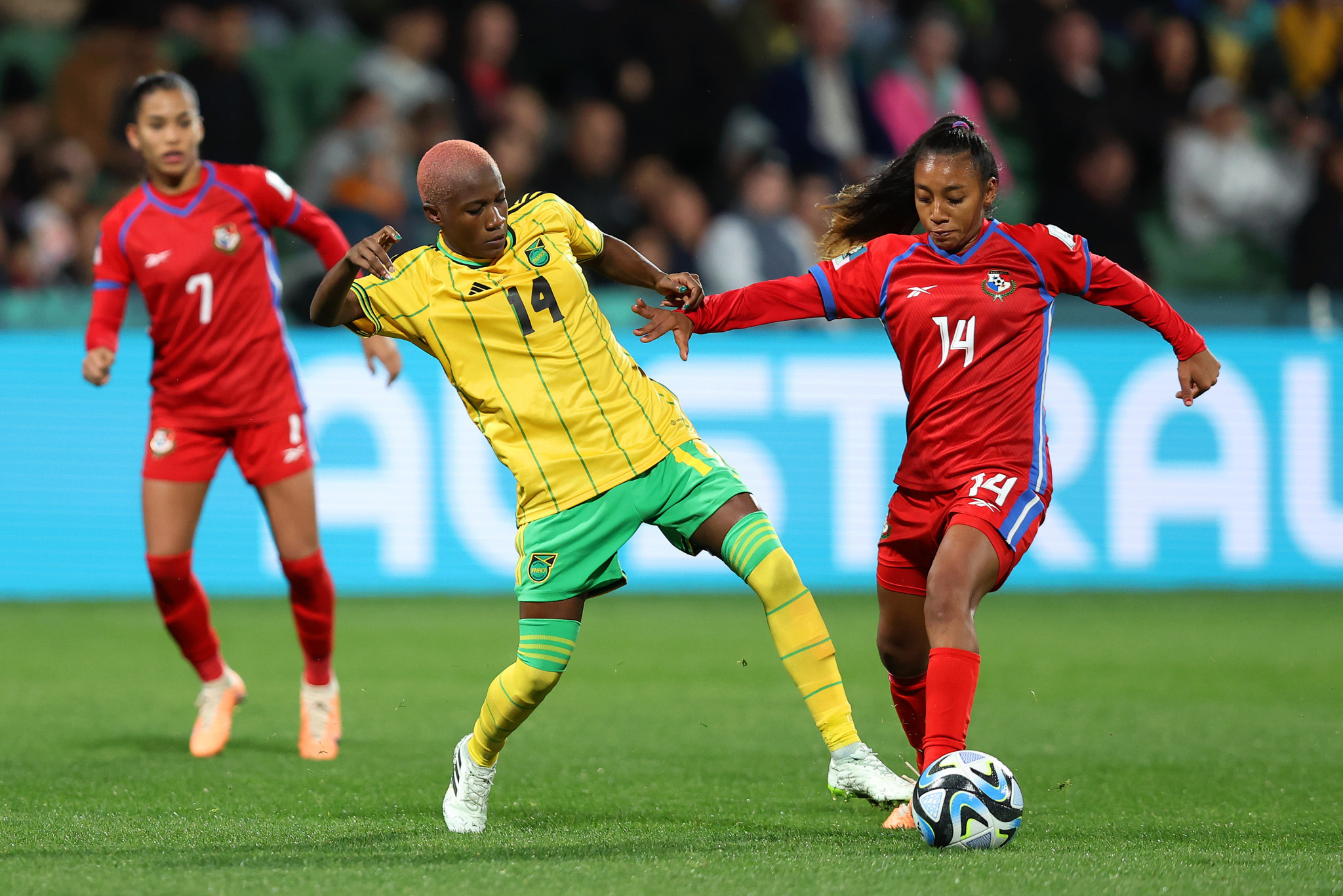 Jamaica won their first ever FIFA Women's World Cup match when they defeated Panama 1-0 ©Getty Images