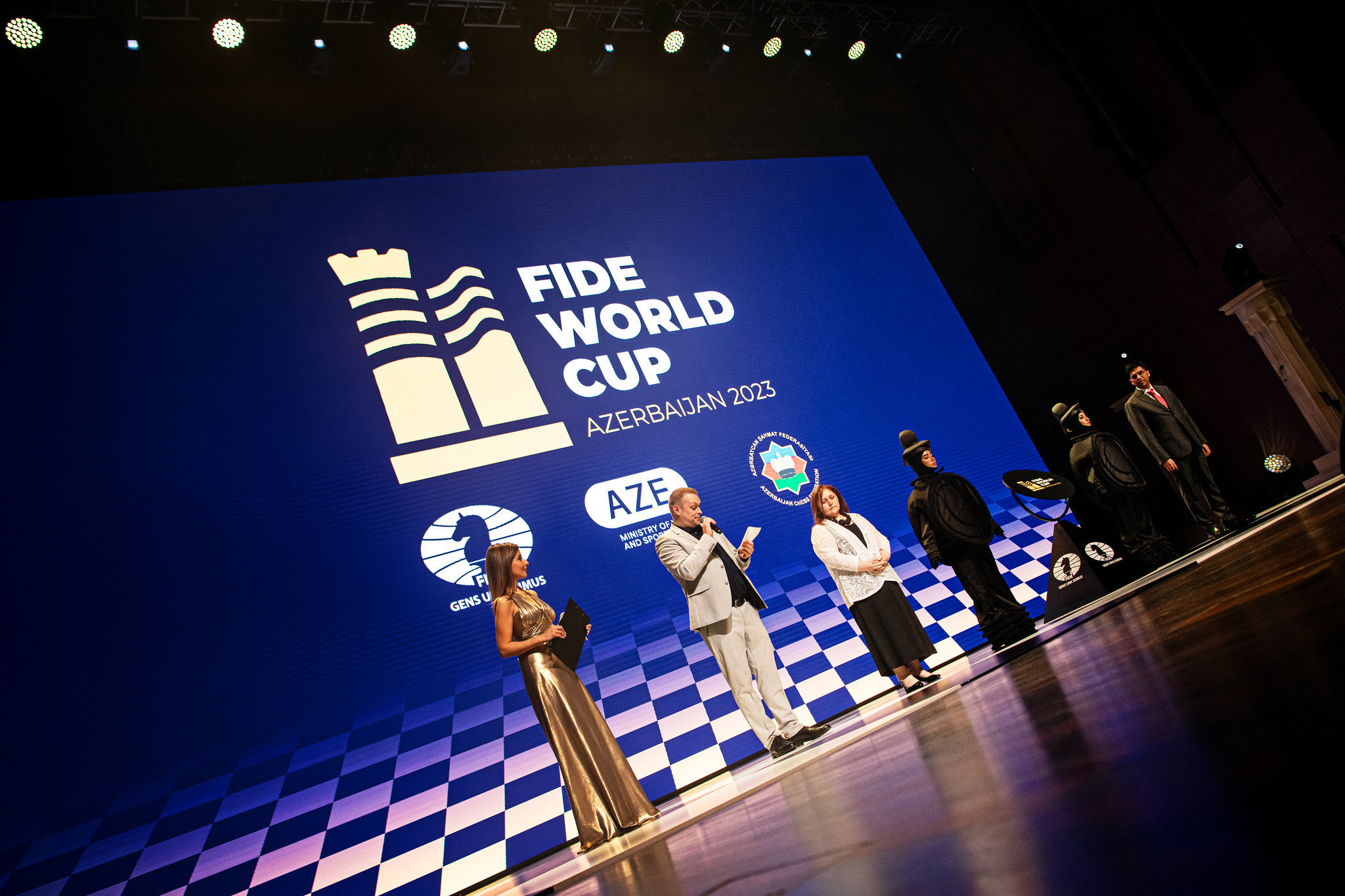 The official opening of the FIDE World Cup was held in the main auditorium of the Baku Convention Center ©FIDE