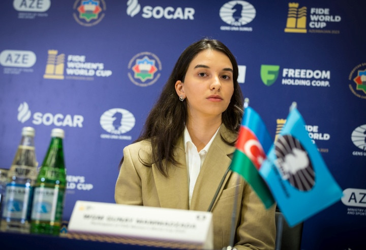 Gunay Mammadzada is one of five women from Azerbaijan competing in the FIDE World Cup ©FIDE