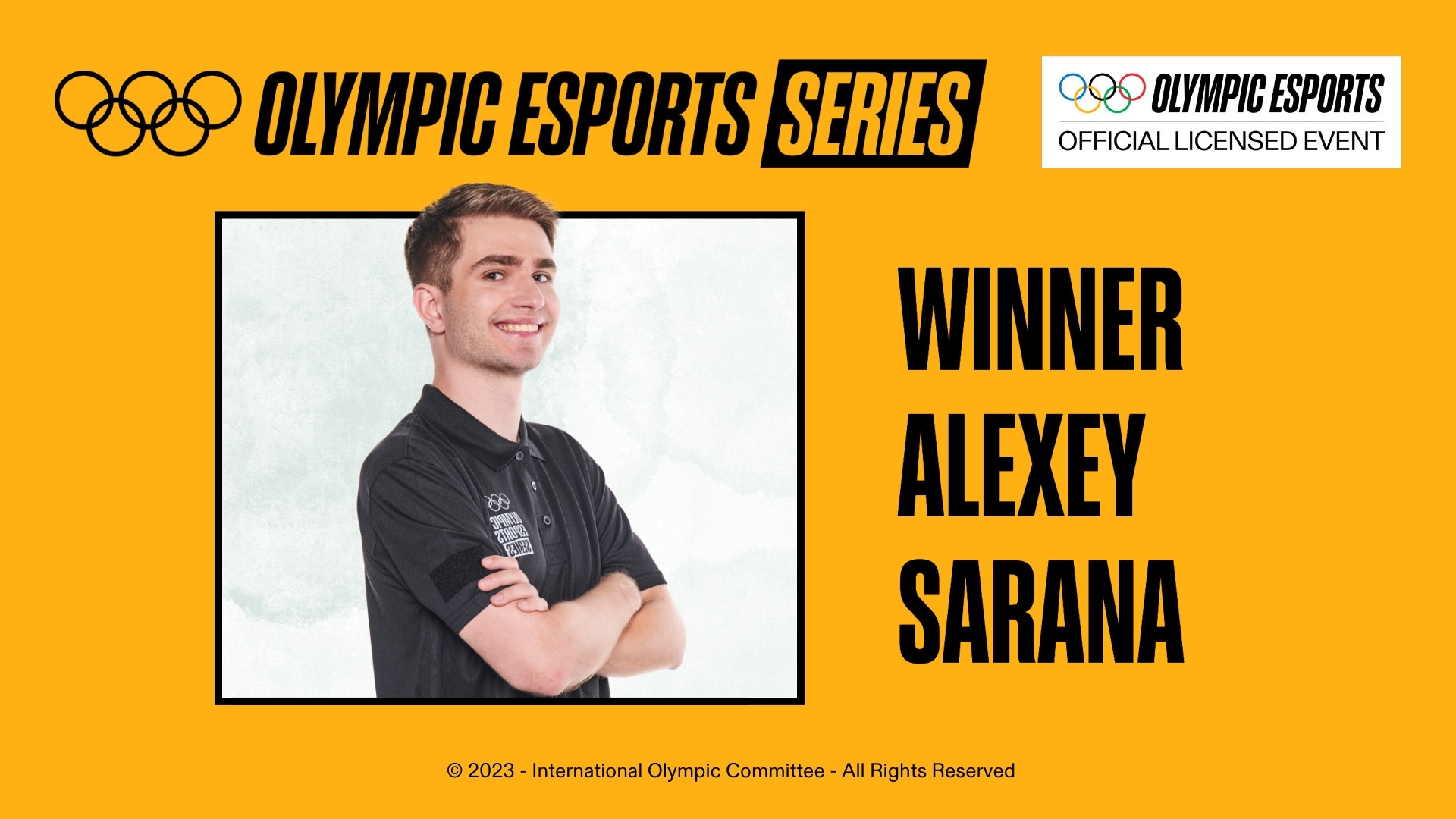 Alexey Sarana was the winner of the inaugural Olympic Esports Week chess tournament ©IOC