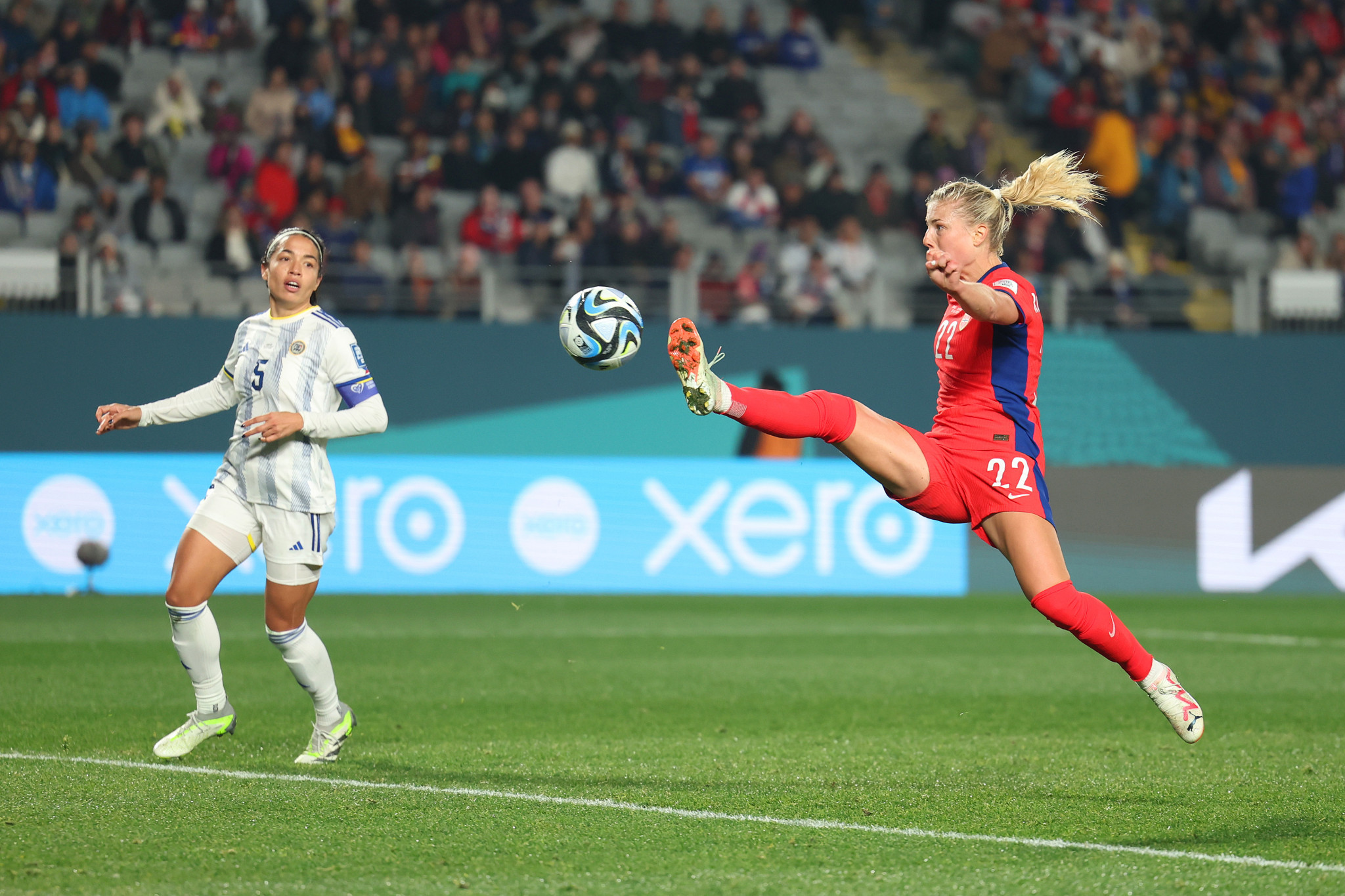 Sophie Haug scored a hat-trick as Norway thrashed the Philippines to qualify for the last-16 ©Getty Images 